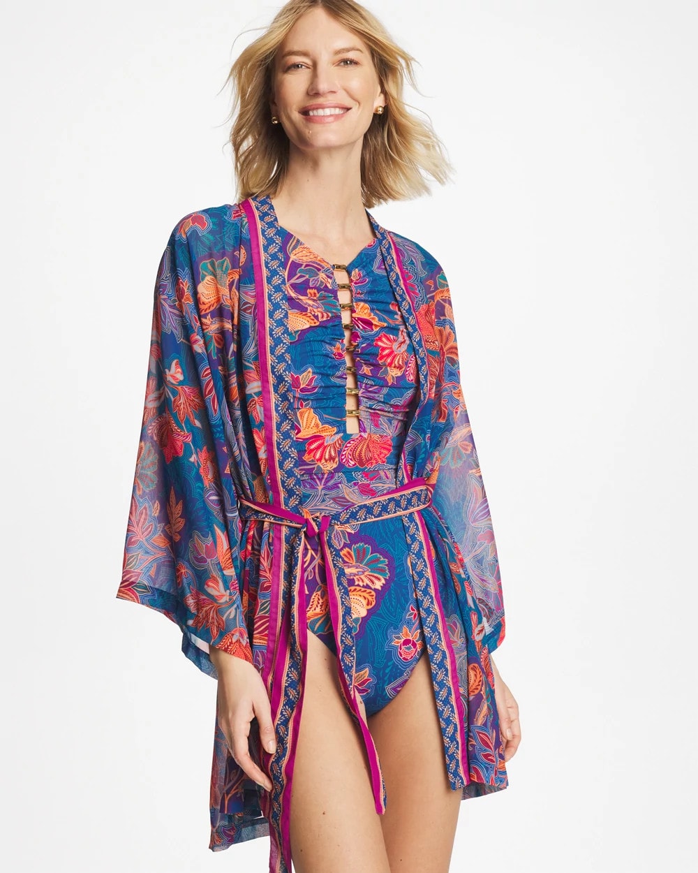 Miraclesuit® Decoupage Kimono | Chico's